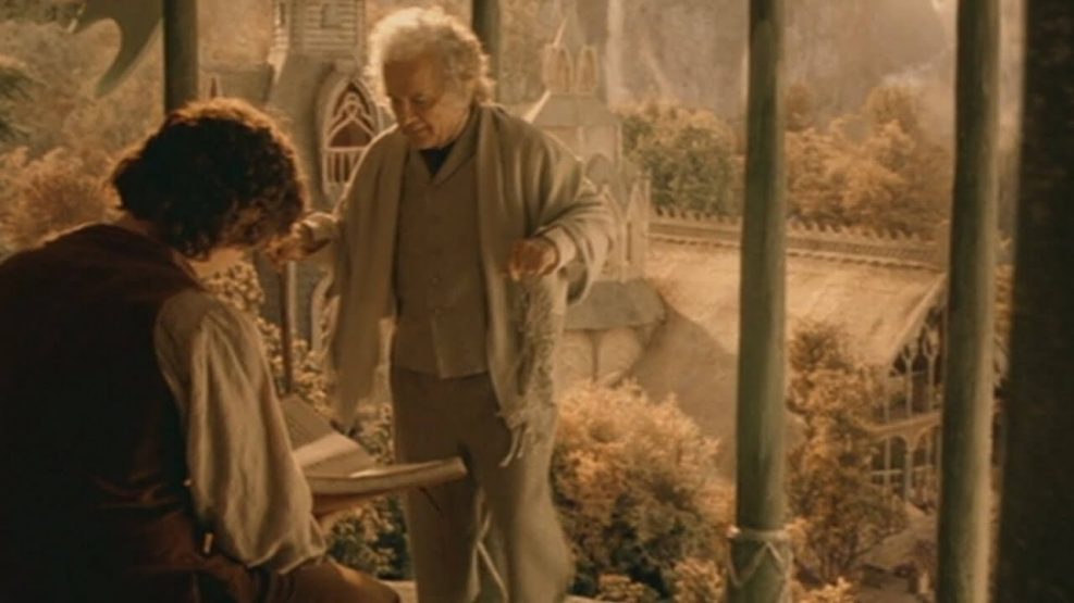 Frodo y Bilbo