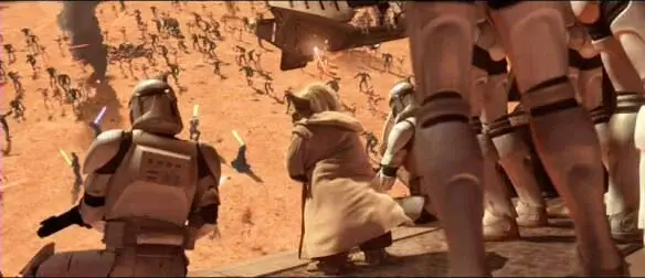 Llegada de Yoda a Geonosis