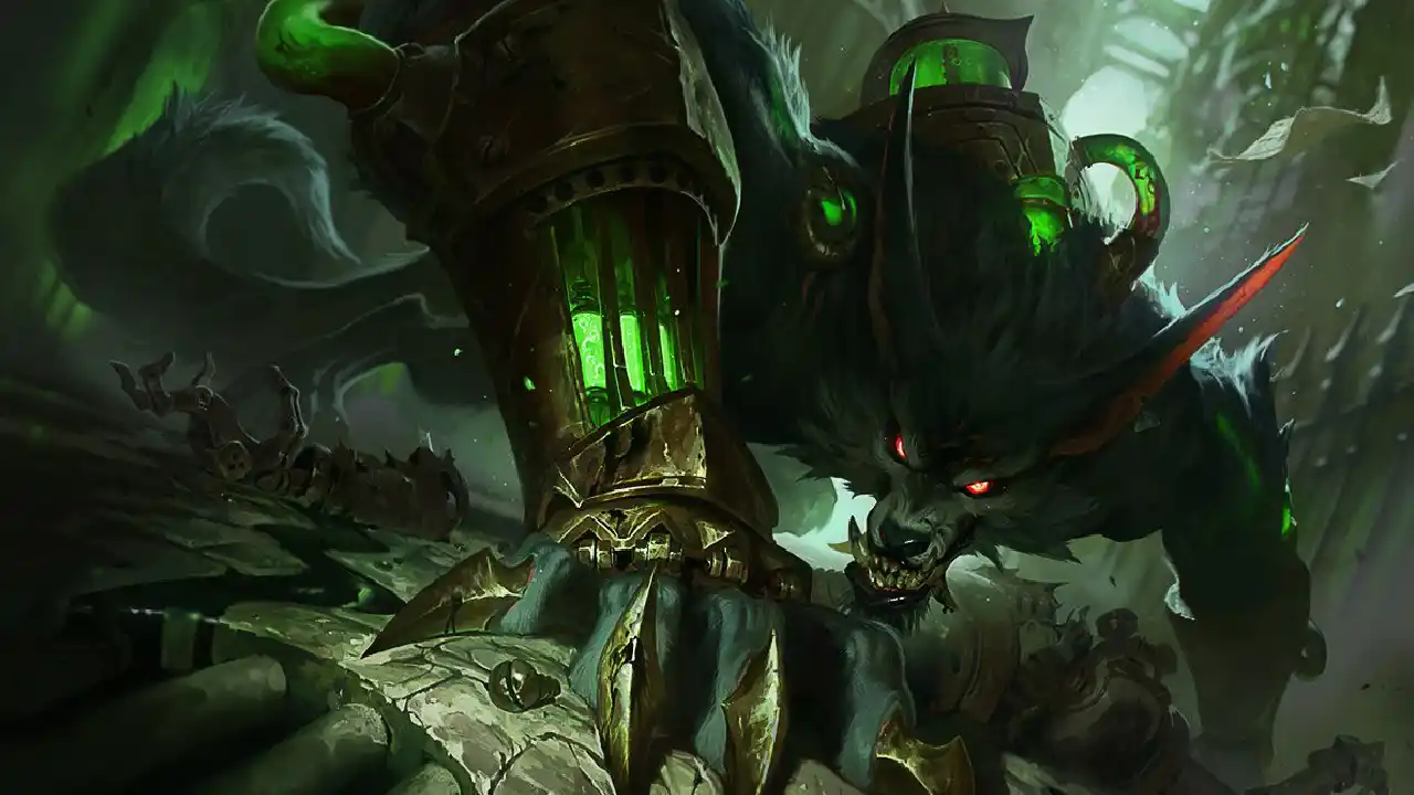 El diseño de Warwick en League of Legends.
