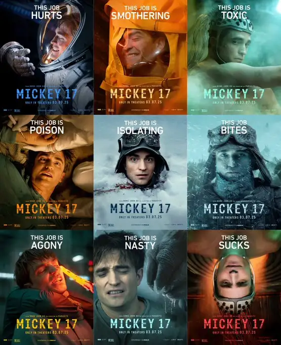 A falta de un poster, todos los oficiales de Mickey 17.