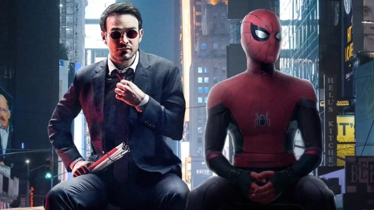 Charlie Cox como Daredevil y Tom Holland como Spider-Man en un póster hecho por fans.